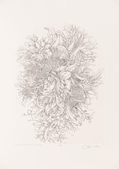 Jubilant Leaves Unfurl Their Praise  Etching of Underwater Coral and Plant Life