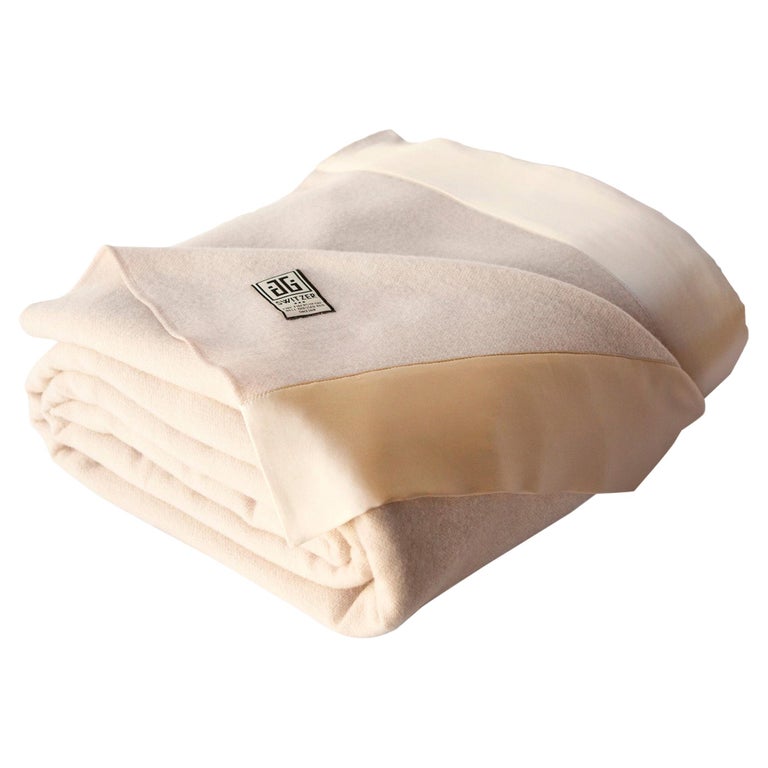 Lauren Lambswool Champagne Blanket, Queen For Sale at 1stDibs