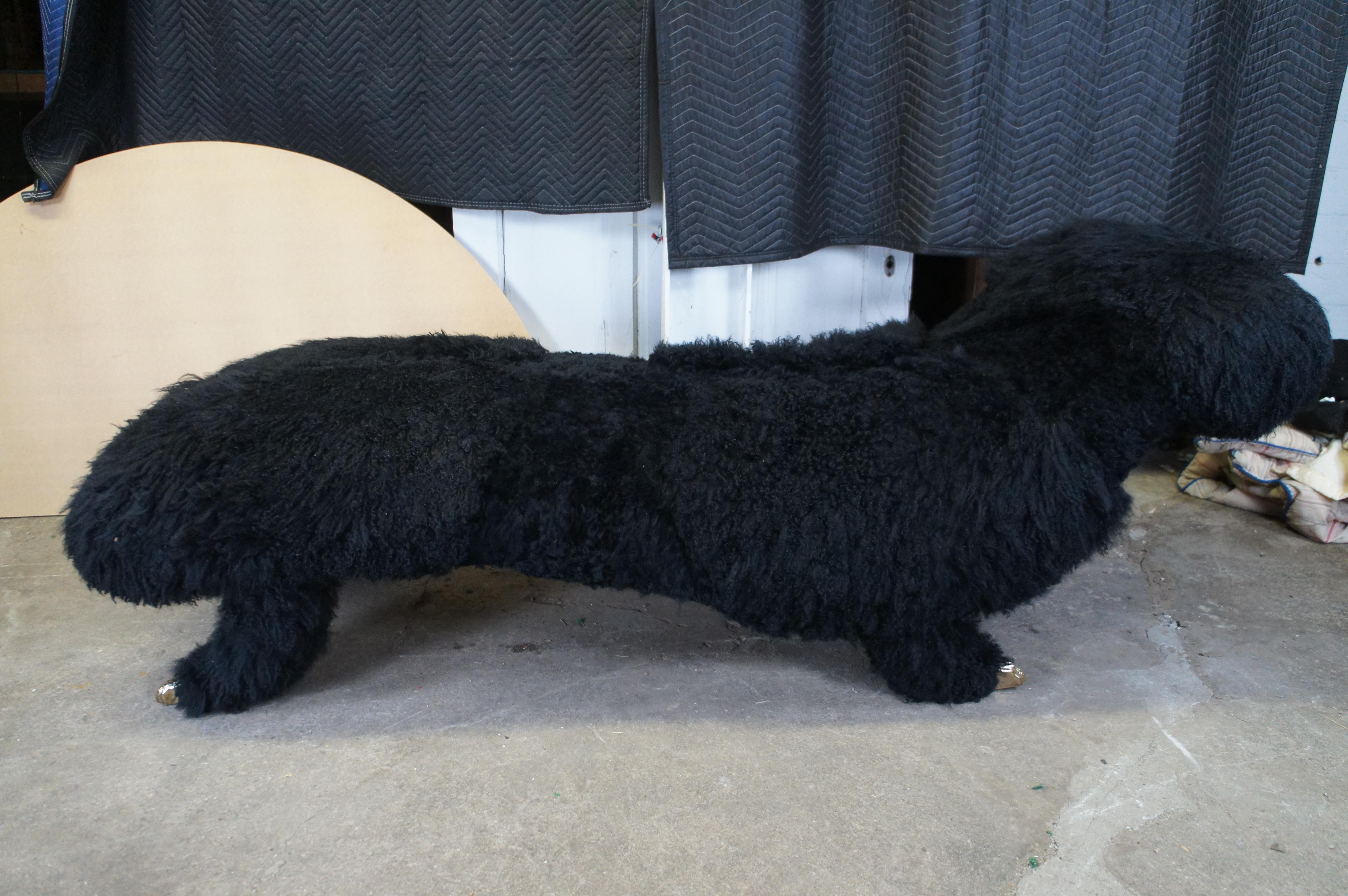 Chaise Lounge Lauren Lesko in pelle di agnello mongola 