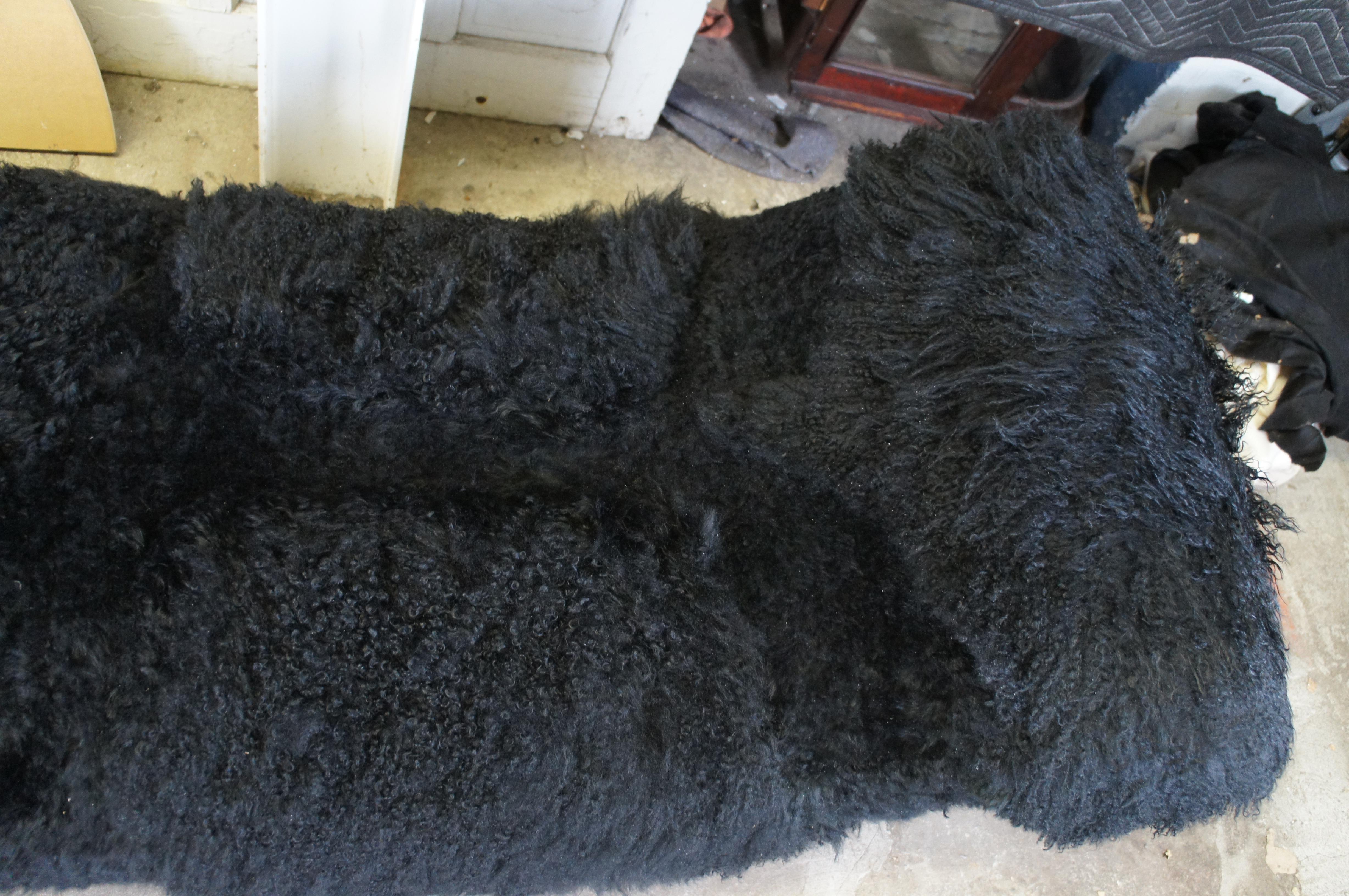 Chaise Lounge Lauren Lesko in pelle di agnello mongola 