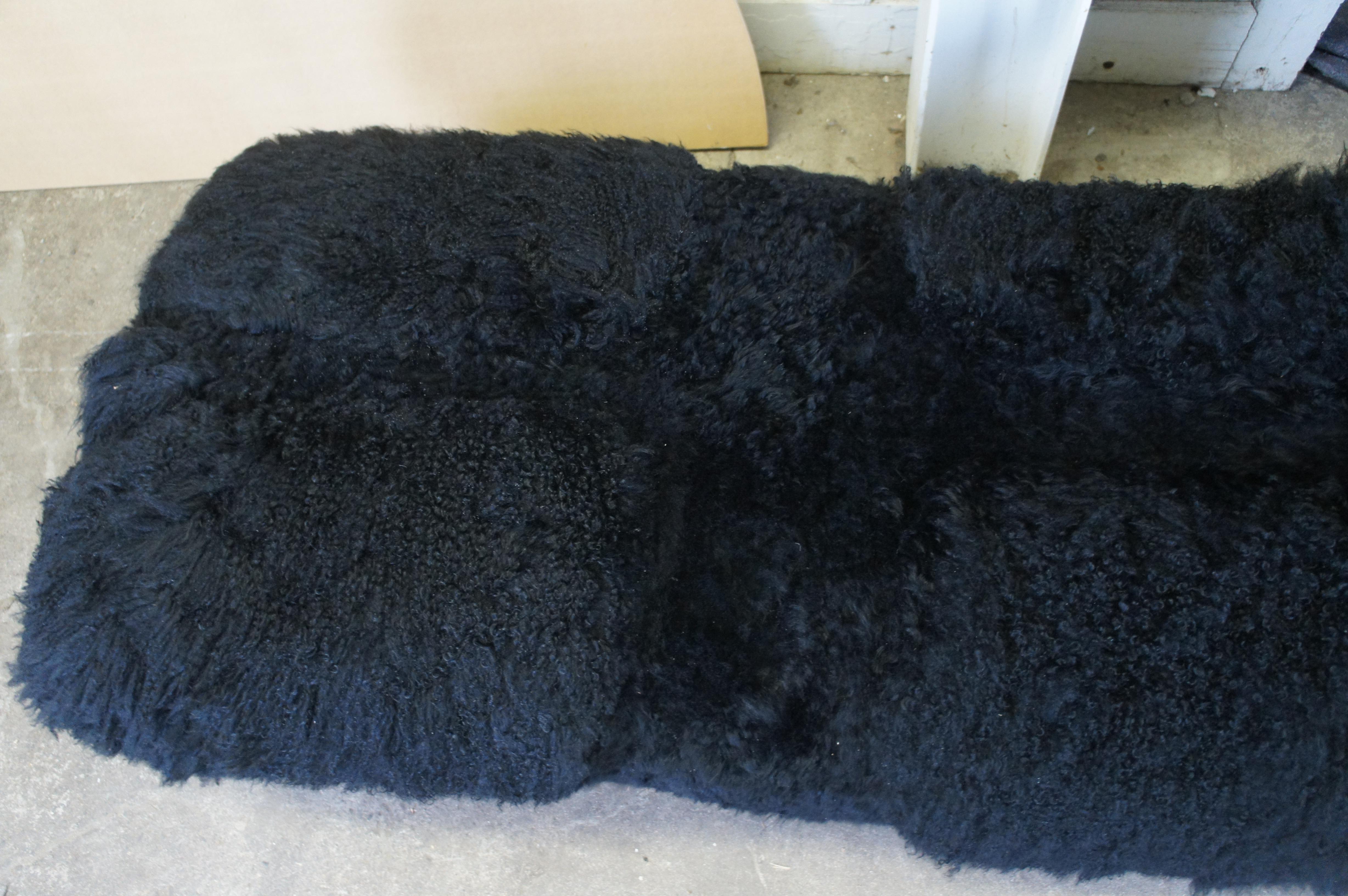 Chaise Lounge Lauren Lesko in pelle di agnello mongola 