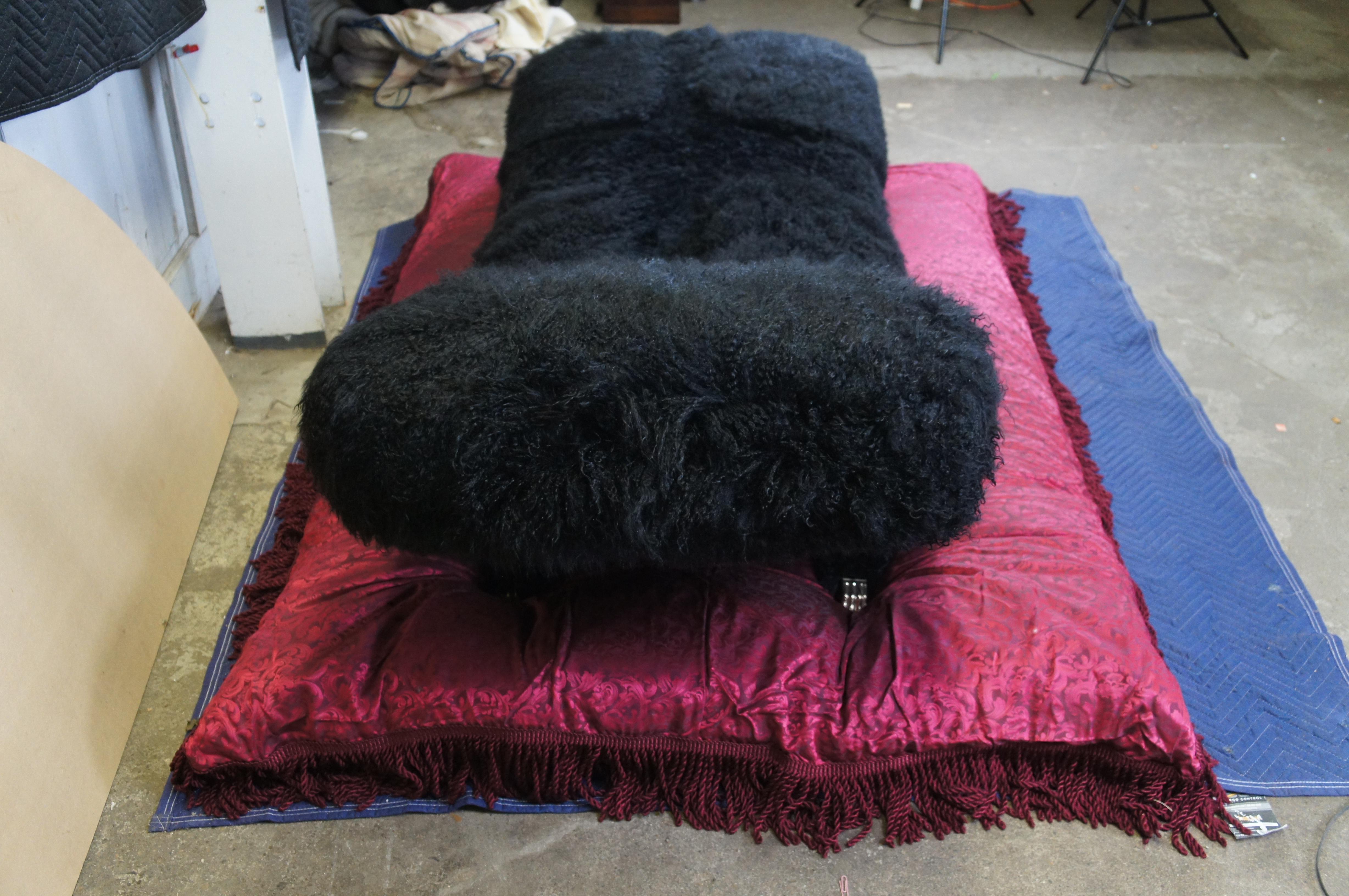 Chaise Lounge Lauren Lesko in pelle di agnello mongola 