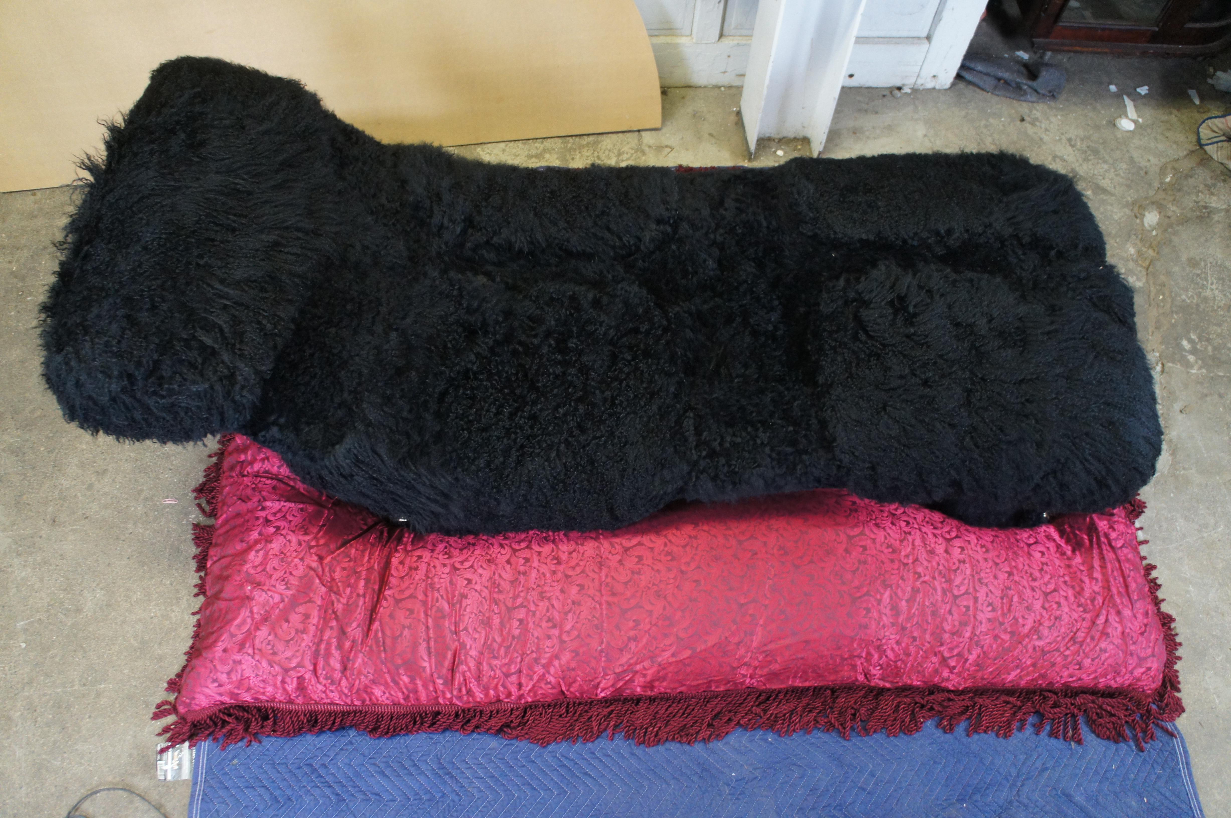 Chaise Lounge Lauren Lesko in pelle di agnello mongola 