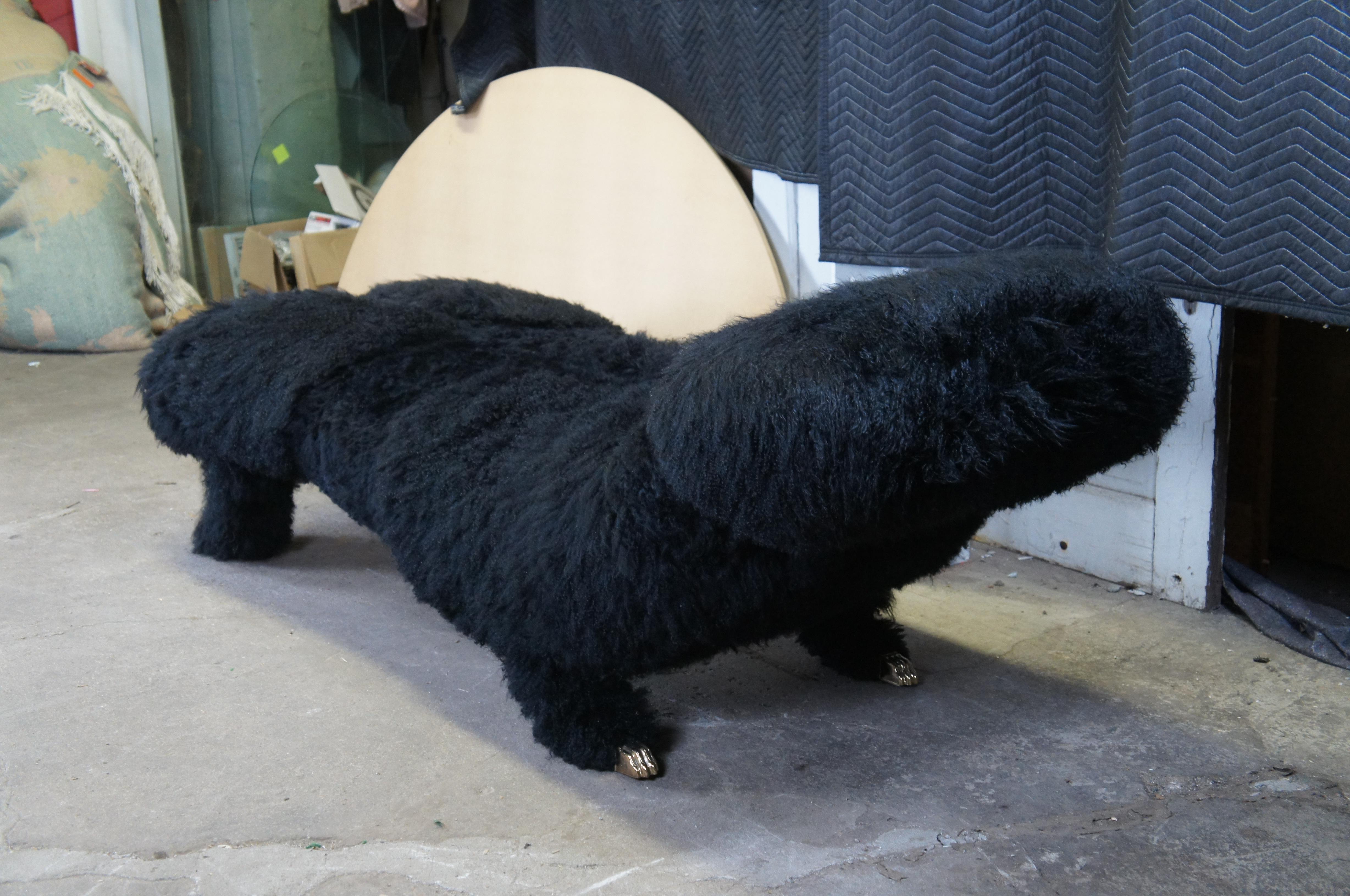 Chaise Lounge Lauren Lesko in pelle di agnello mongola 