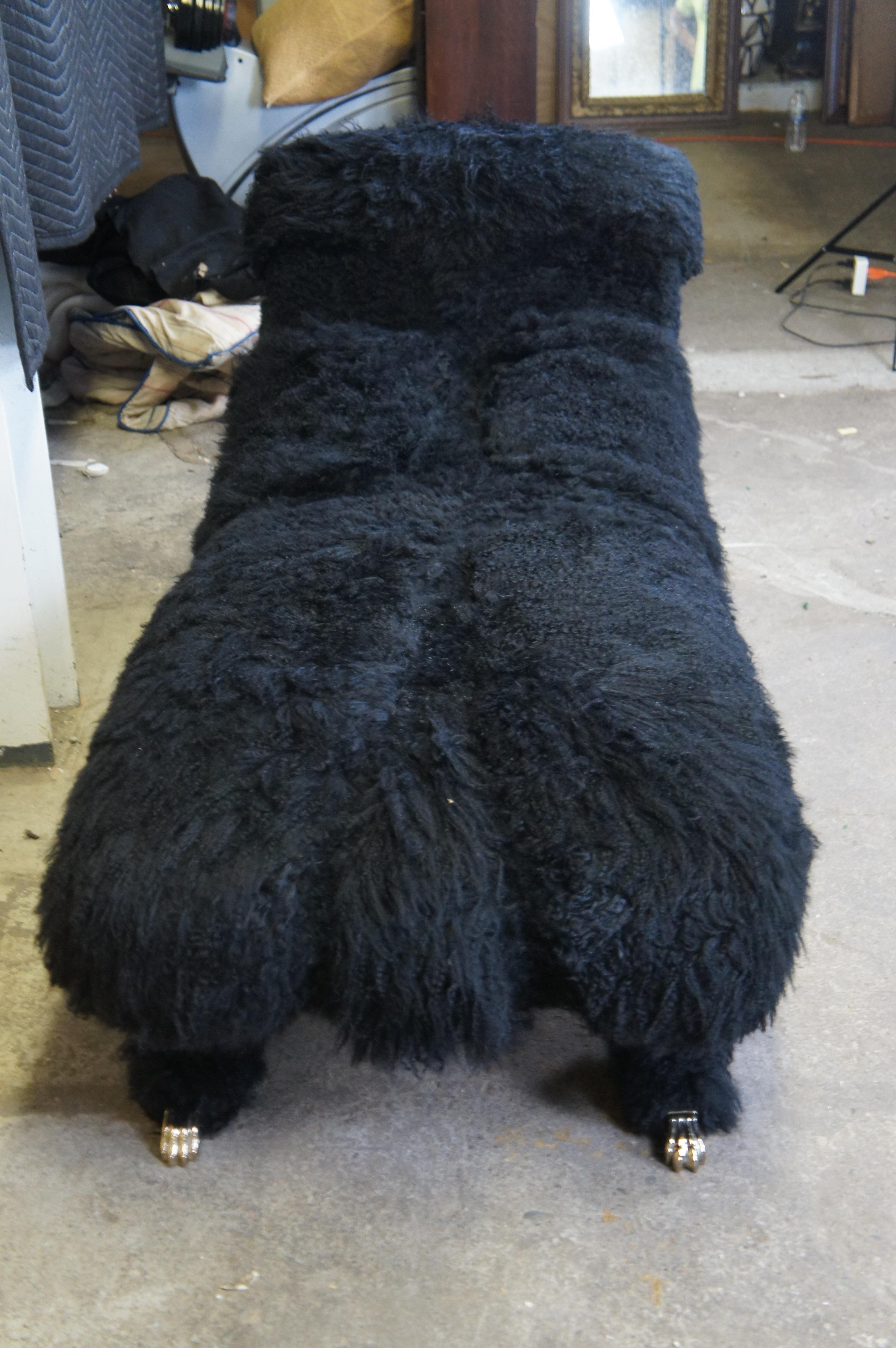 Pelle di agnello Chaise Lounge Lauren Lesko in pelle di agnello mongola 