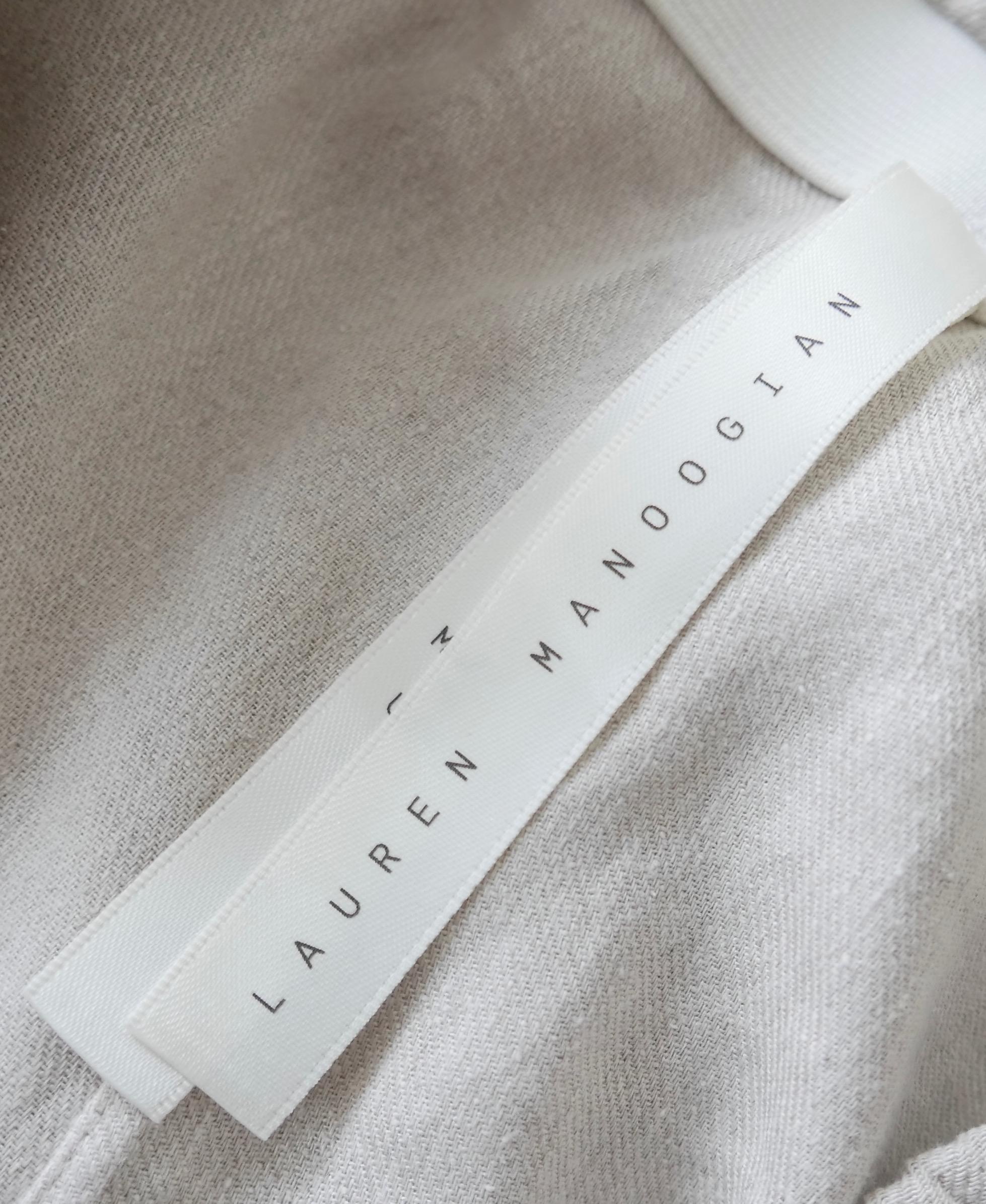 Lauren Manoogian Linen & Silk Wide Leg Trousers In New Condition In London, GB