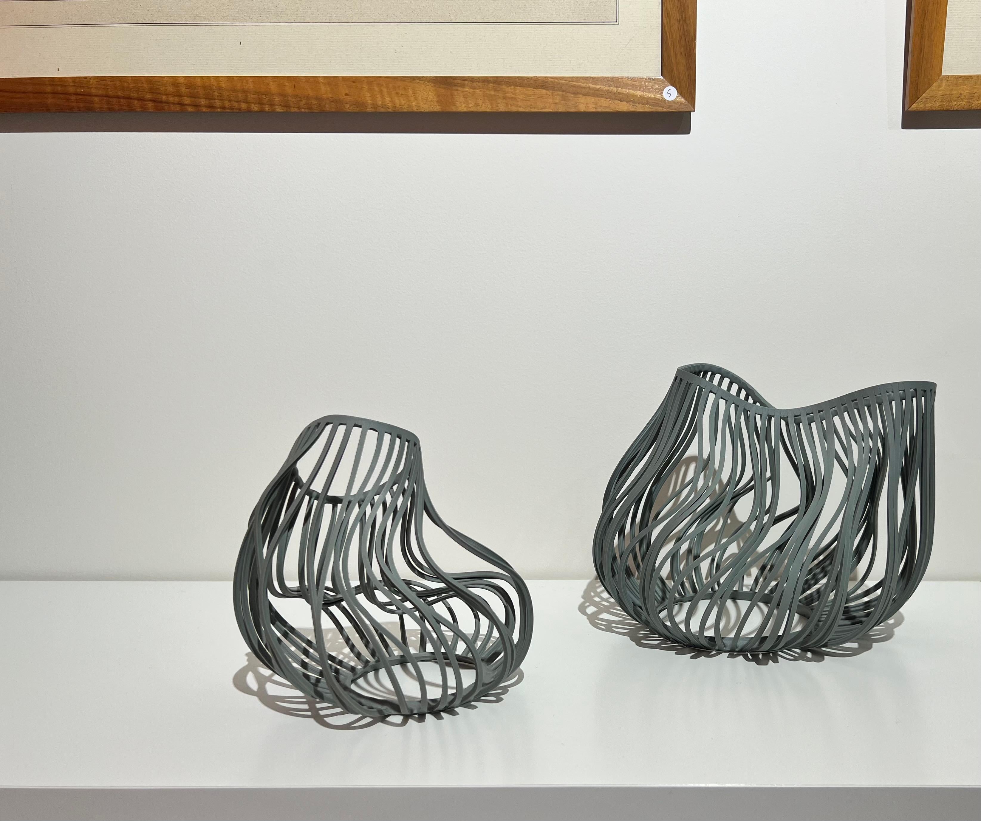 Lauren Nauman « Teal 17, 5 » one-off porcelaine sculpture, 2020 For Sale 3
