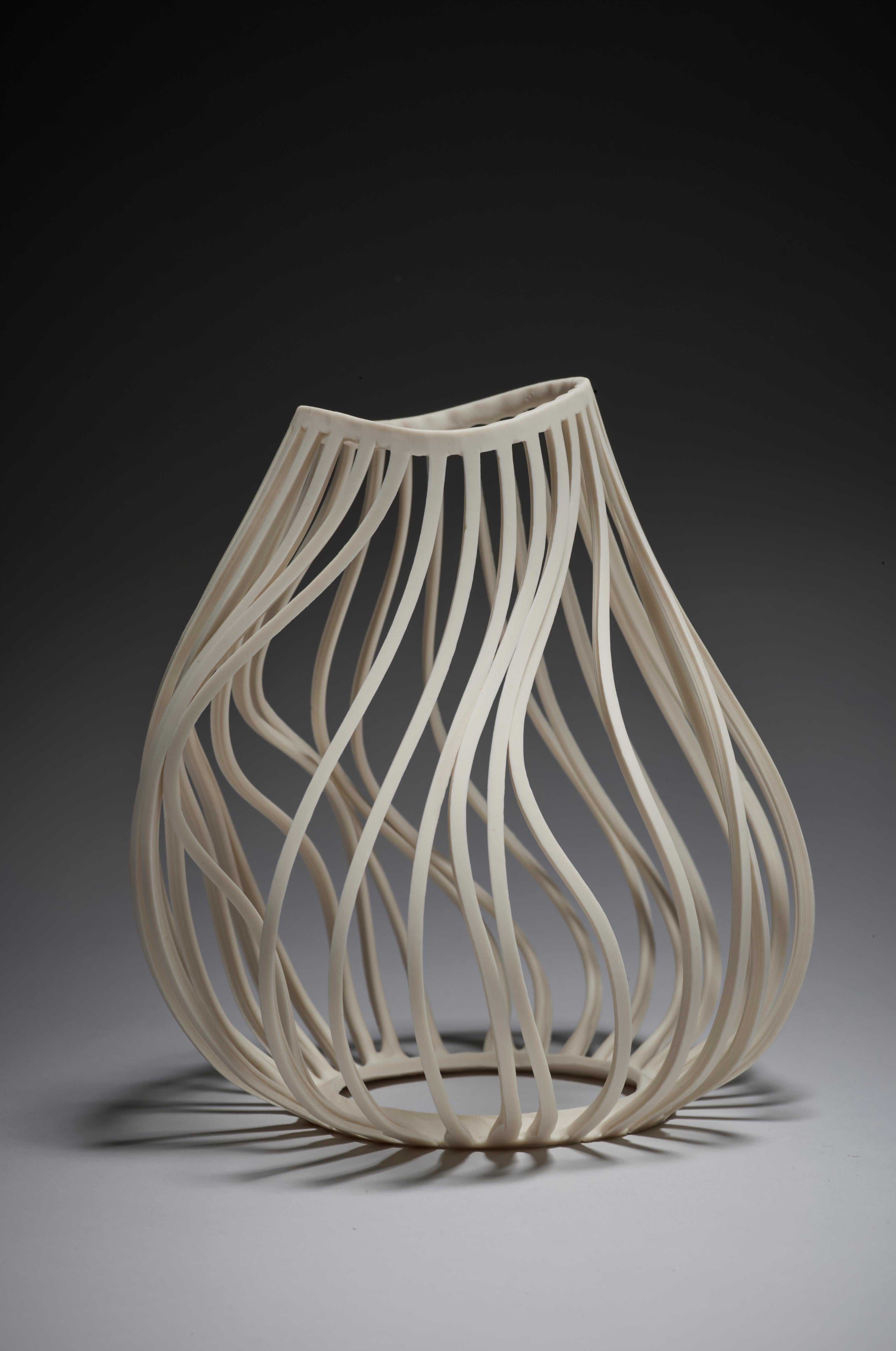 Lauren Nauman « White 18, 5 » one-off porcelaine sculpture, 2020 1