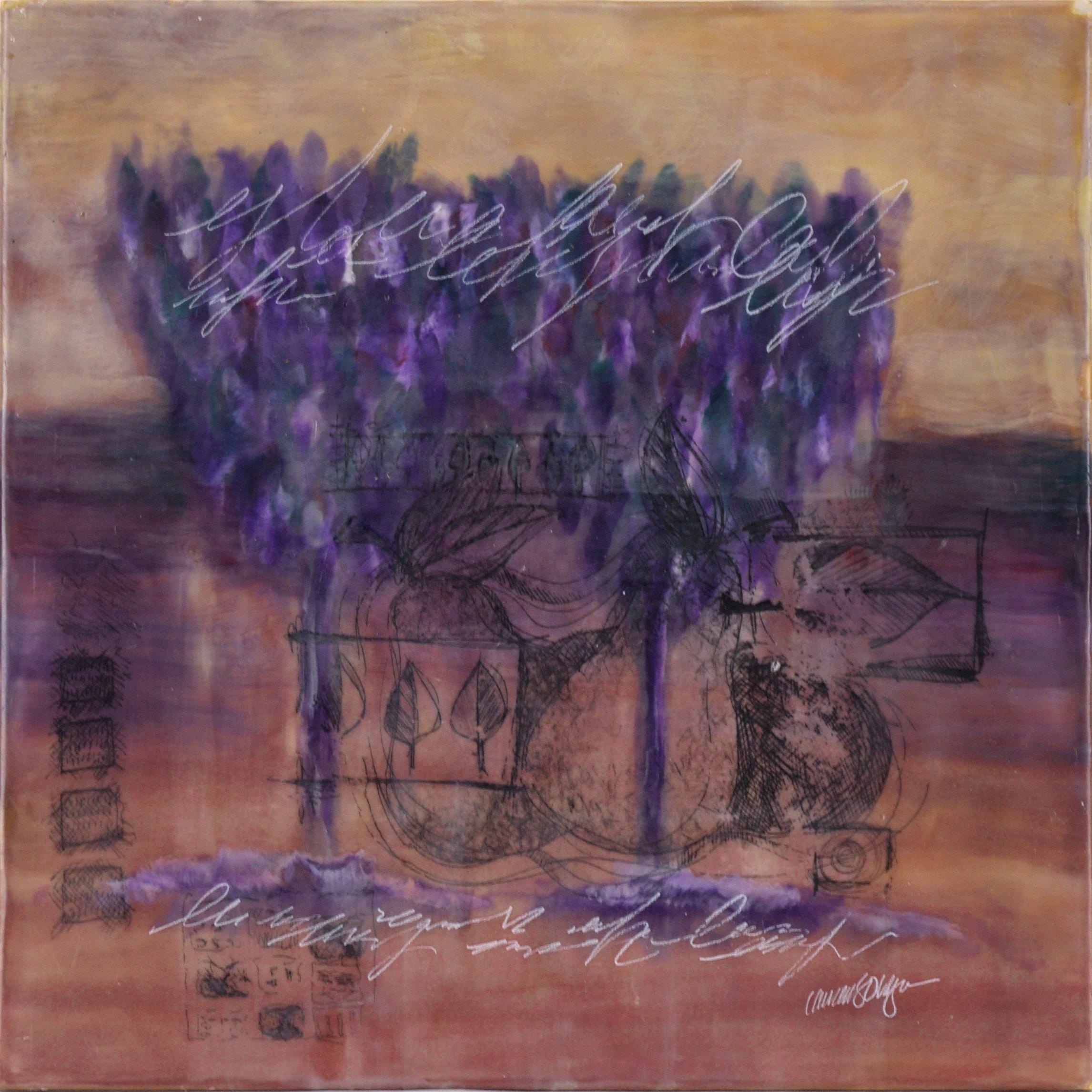 Landscape Painting Lauren Ohlgren - « She's Not There » (Elle n'est pas là) I - Paysage abstrait