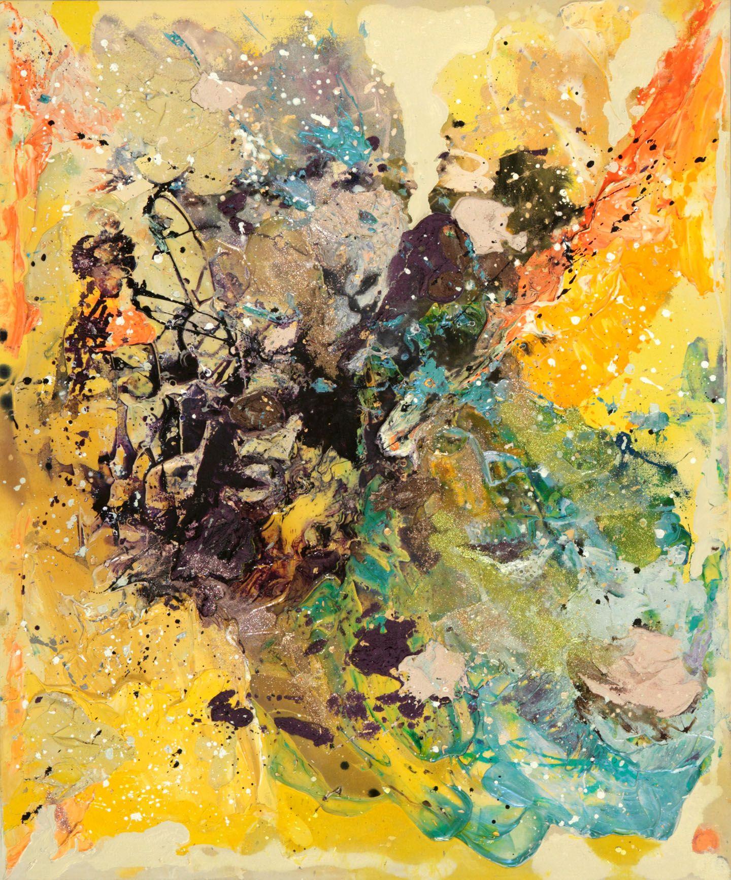 Lauren Olitski Abstract Painting – Warm Up