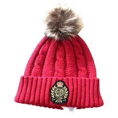 LAUREN RALPH LAUREN Crest-Patch Pom-Pom Cable-Knit BEANIE and SCARVE