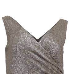 Lauren Ralph Lauren Metallic Wrap Dress in Gold Polyester