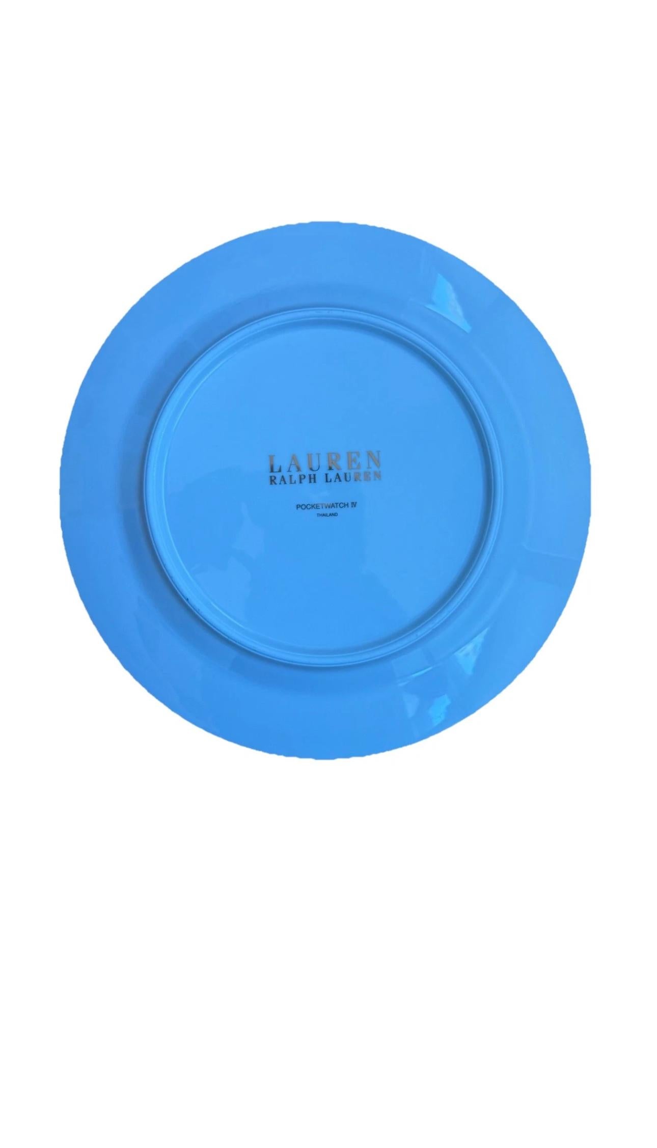 Thaïlandais Laurph Lauren Assiettes à Charger avec montre de poche ~ SET of 8 en vente