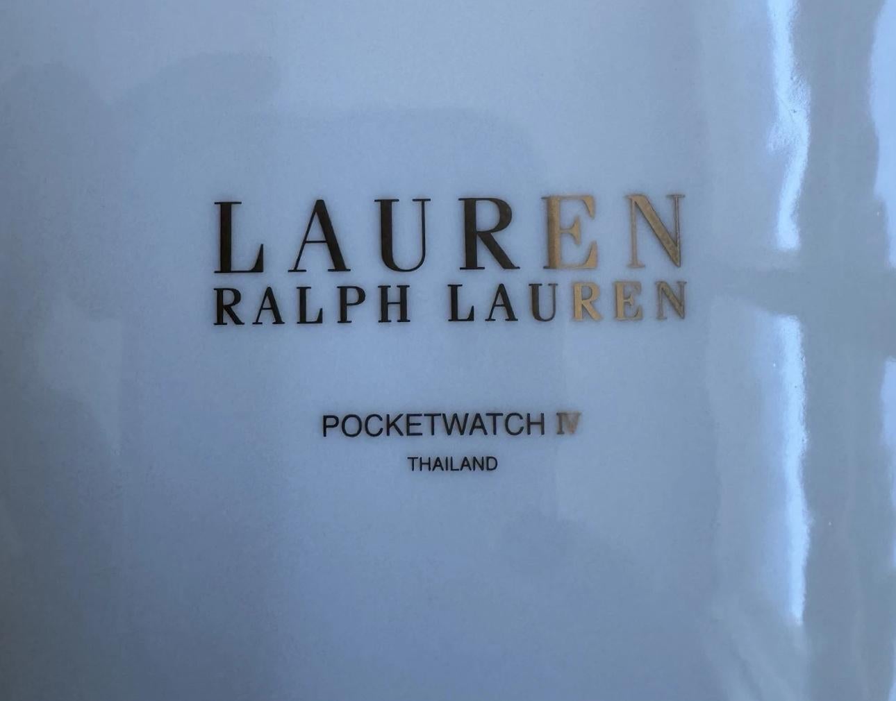 Laurph Lauren Assiettes à Charger avec montre de poche ~ SET of 8 Bon état - En vente à New York, NY