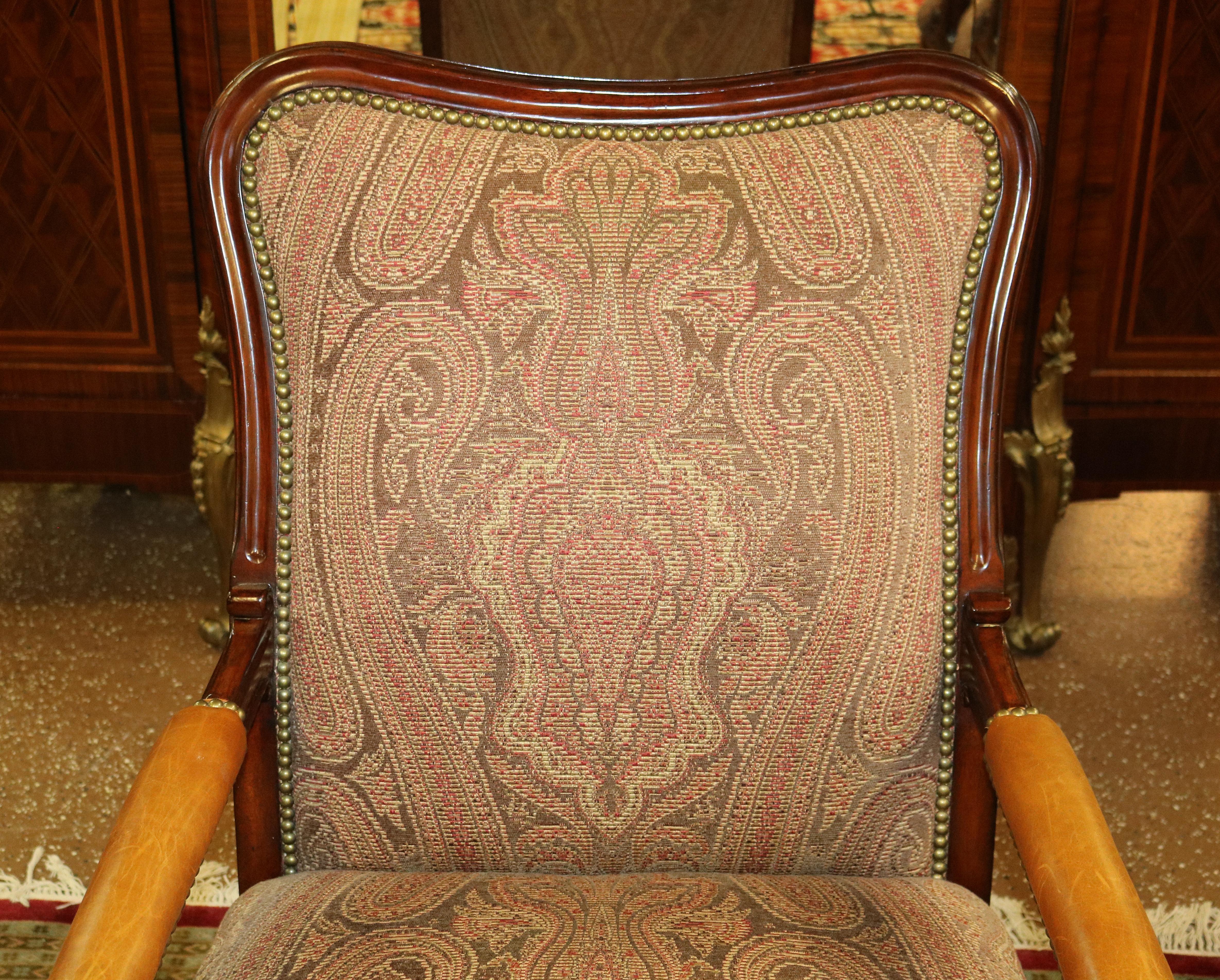 Lauren Ralph Lauren Regency Style Oversized Club Lounge Chairs Pair For Sale 11