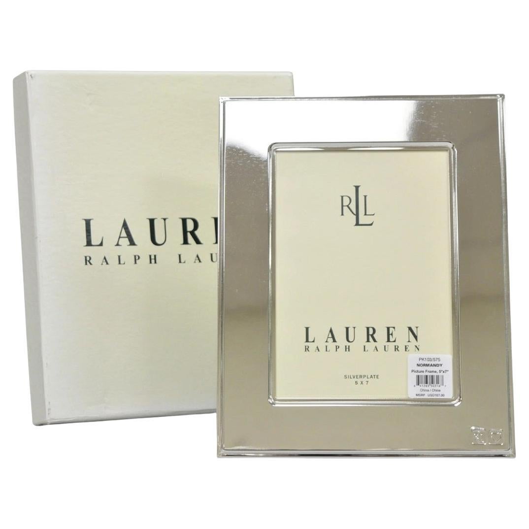 Lauren Ralph Lauren Silver Plated Normandy Modern 5x7 Photo Picture Frame