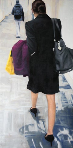 "ELEGANT", Figurative Oil Painting, Alexandria Ocasio-Cortez, Women in Politics