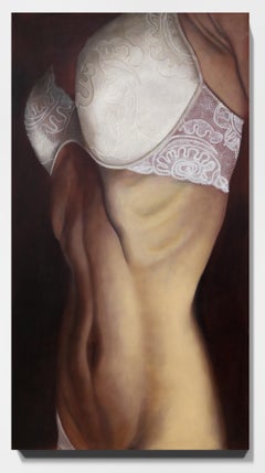 "Making Space" Lauren Rinaldi, óleo, figurativo, desnudo