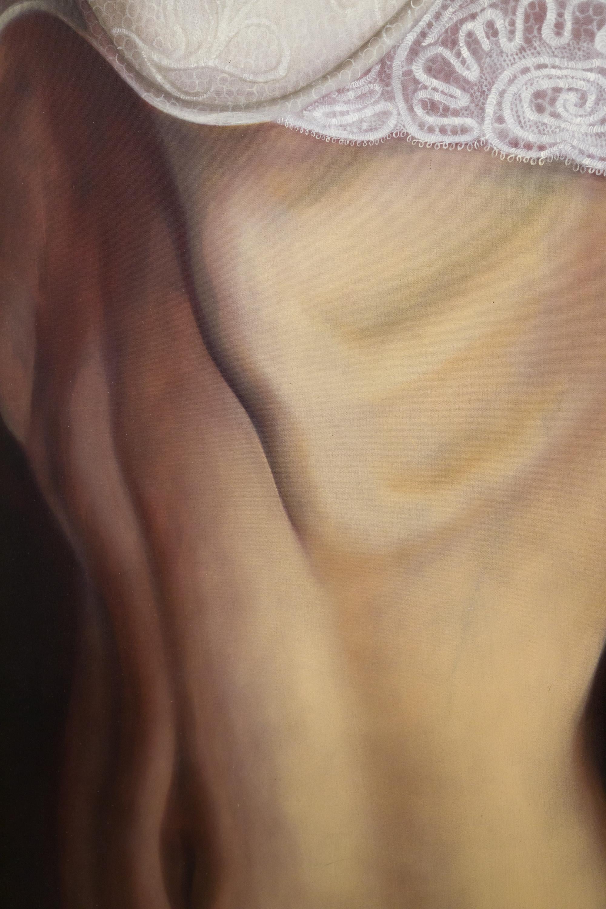 Lauren Rinaldi „Making Space“, Ölgemälde, figurativ, nackt im Angebot 3