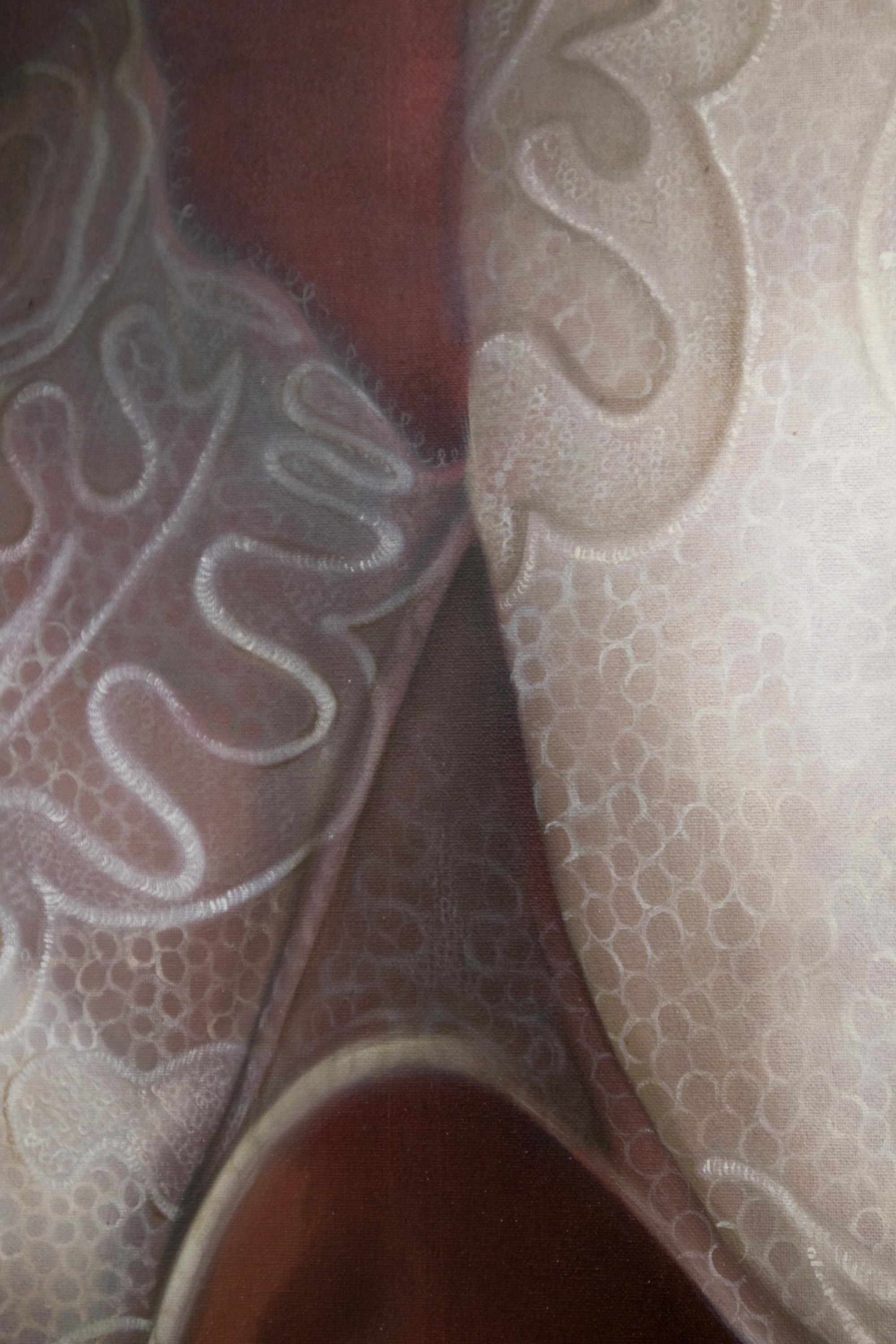 Lauren Rinaldi „Making Space“, Ölgemälde, figurativ, nackt im Angebot 7