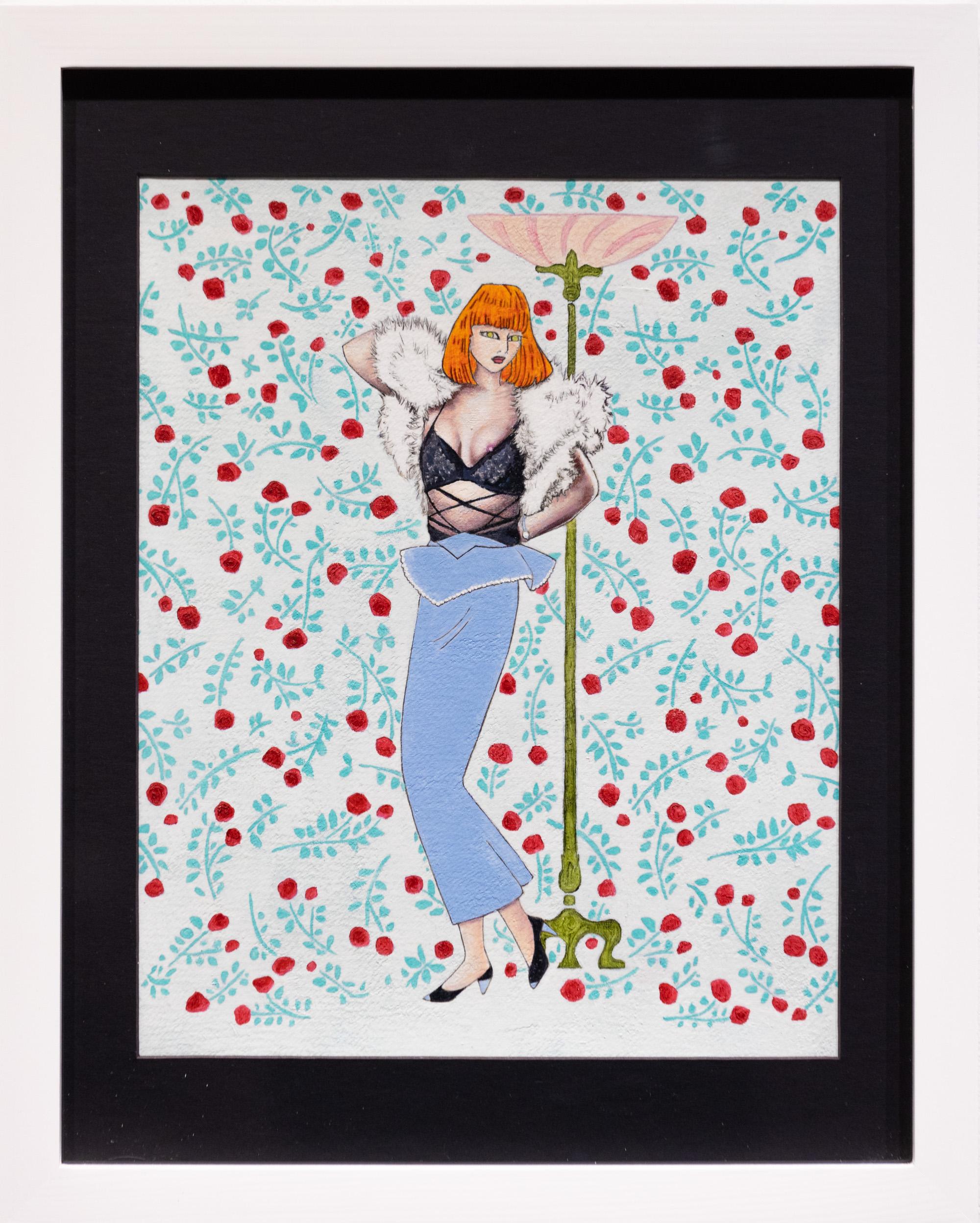 "La mia solitudine mi sta uccidendo" Donna ispirata dalla nostalgia - Painting di Lauren Rinaldi