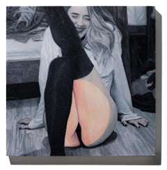 "Fase 3: Struck, Half Full", Óleo sobre tabla, Desnudo, Pintura figurativa