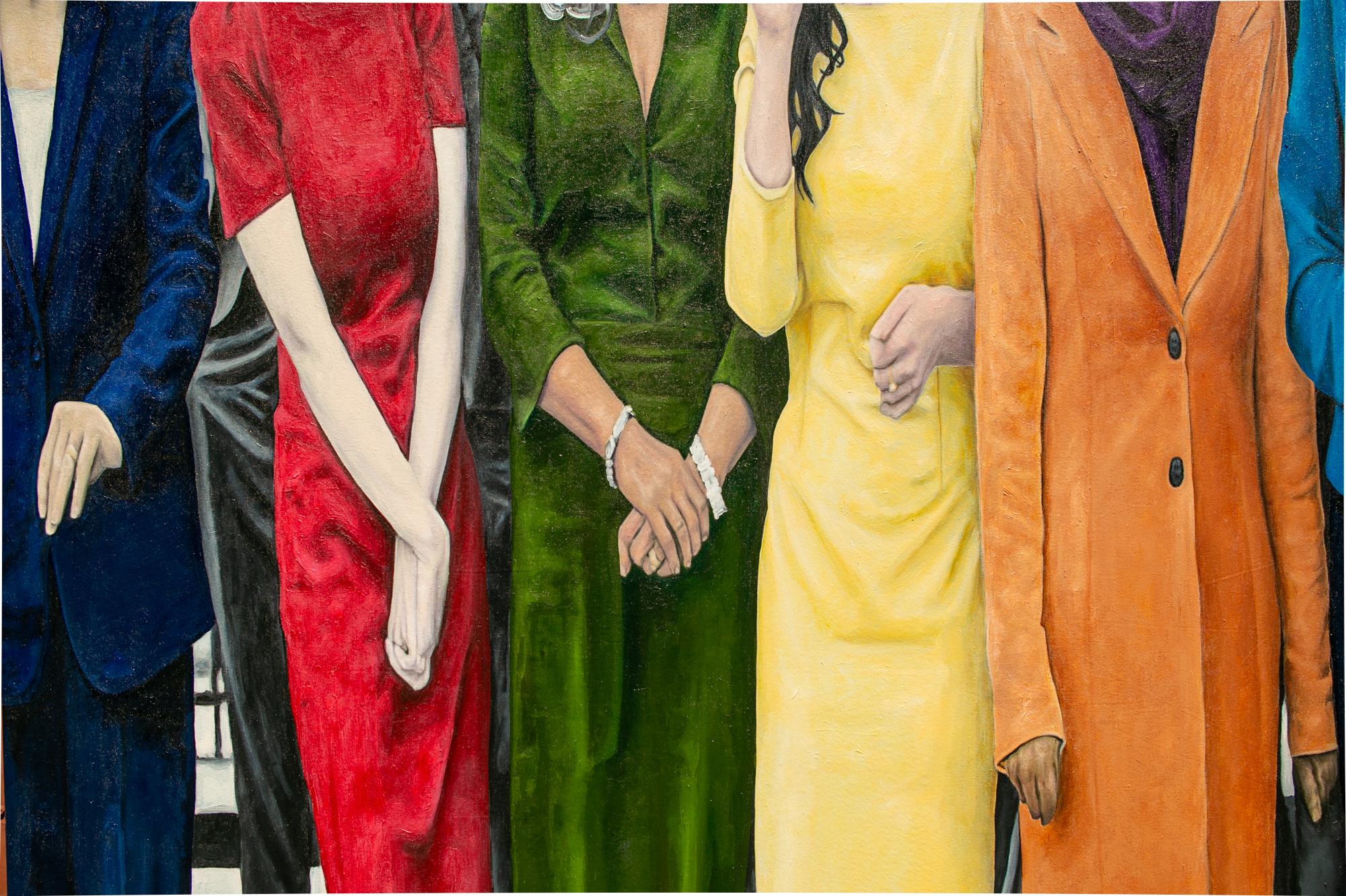 « Représentatif », peinture à l'huile figurative, Femmes dans la politique, Politiques - Contemporain Painting par Lauren Rinaldi