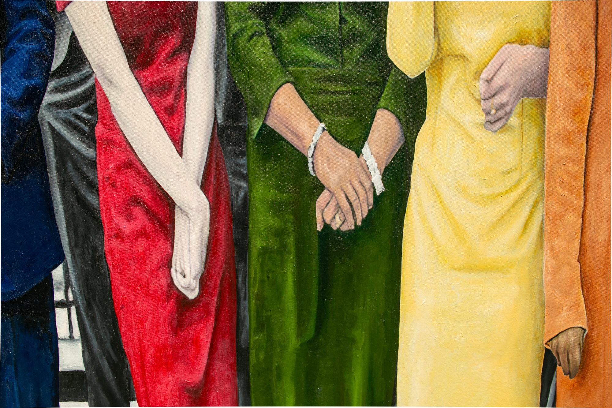« Représentatif », peinture à l'huile figurative, Femmes dans la politique, Politiques en vente 3