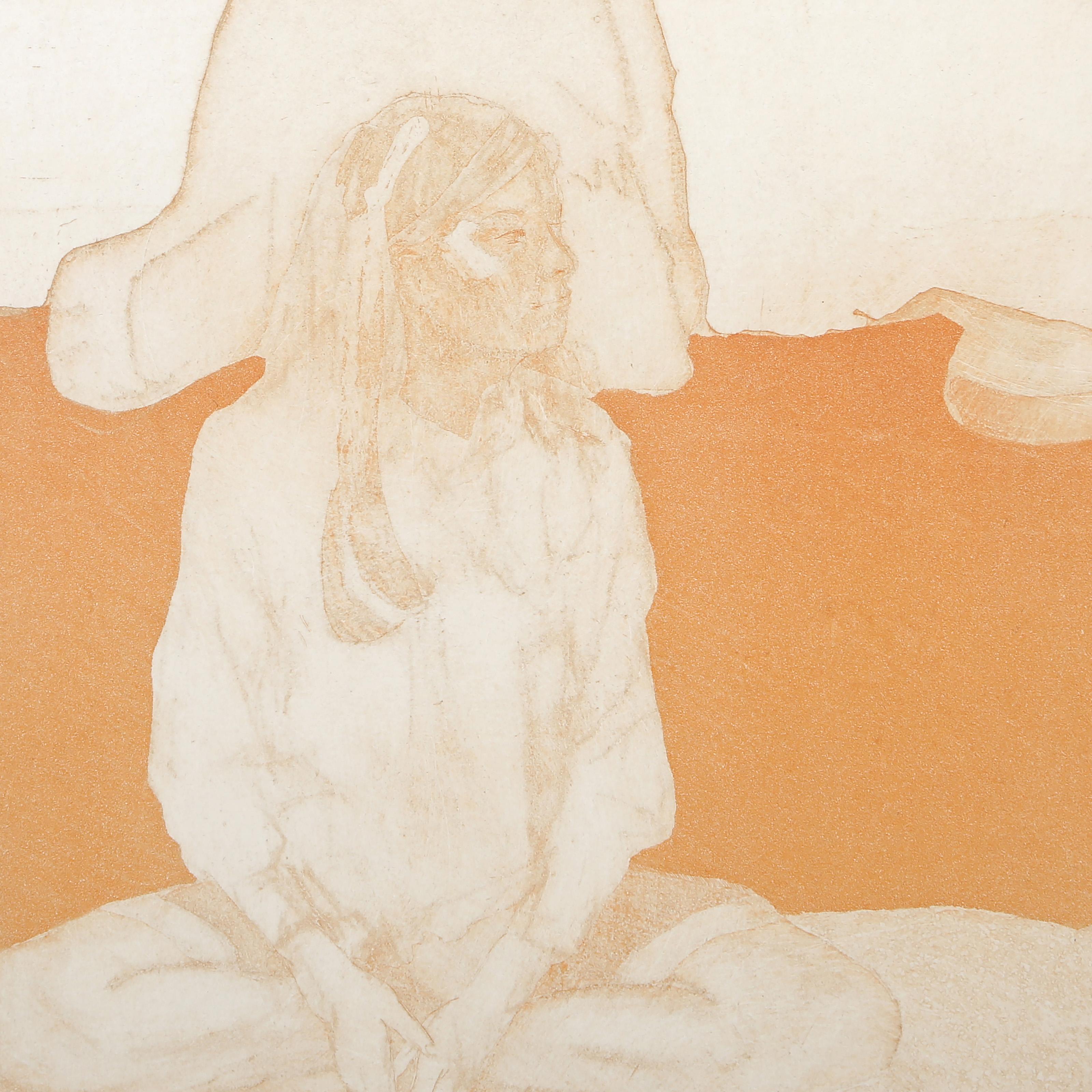 Retrato diurno I, aguafuerte surrealista de Lauren Rothstein en venta 1
