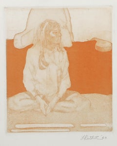 Retrato diurno I, aguafuerte surrealista de Lauren Rothstein