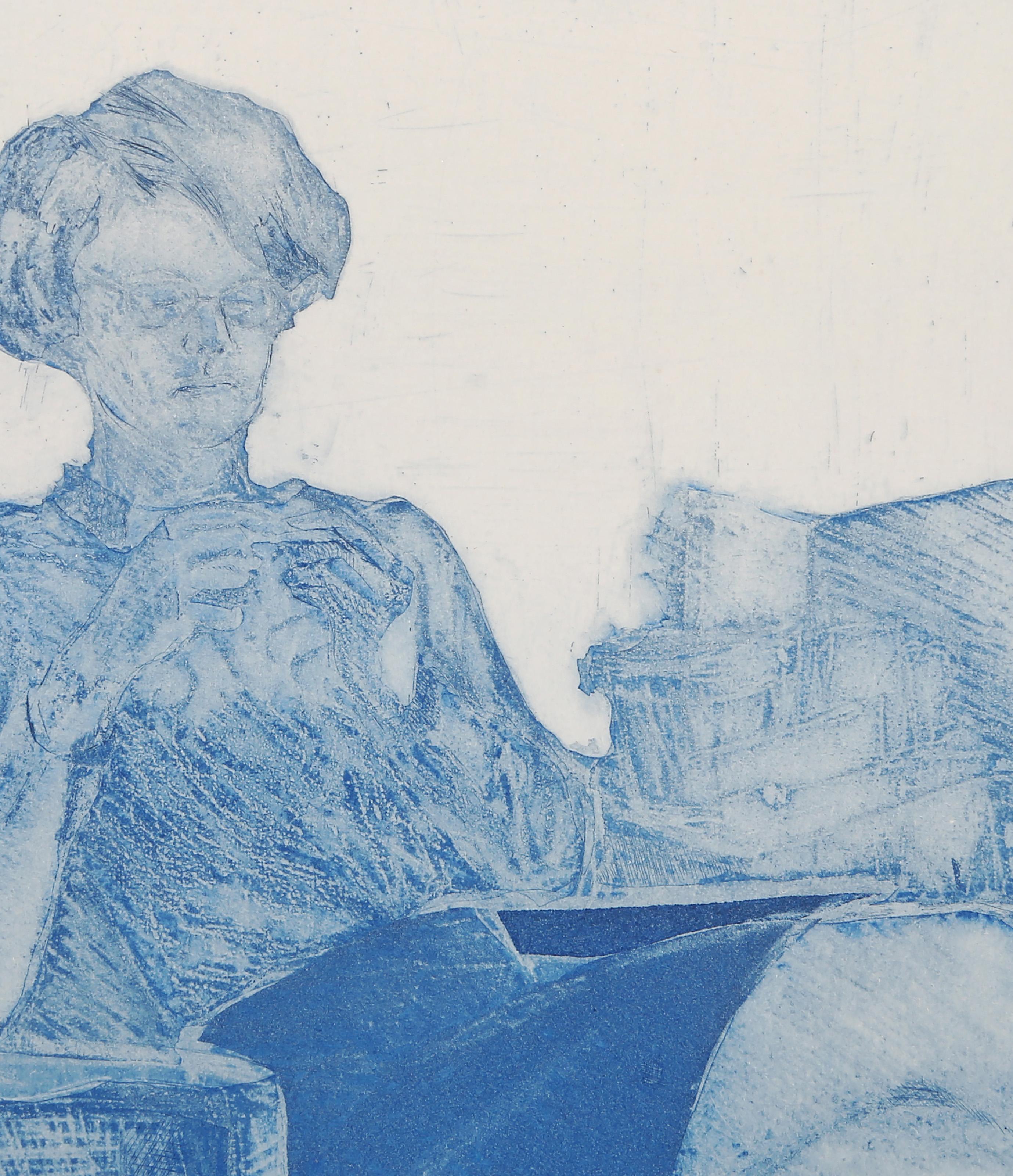 Ritratto diurno II, acquaforte moderna di Lauren Rothstein in vendita 1