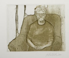 Ritratto del giorno VI, acquaforte moderna di Lauren Rothstein