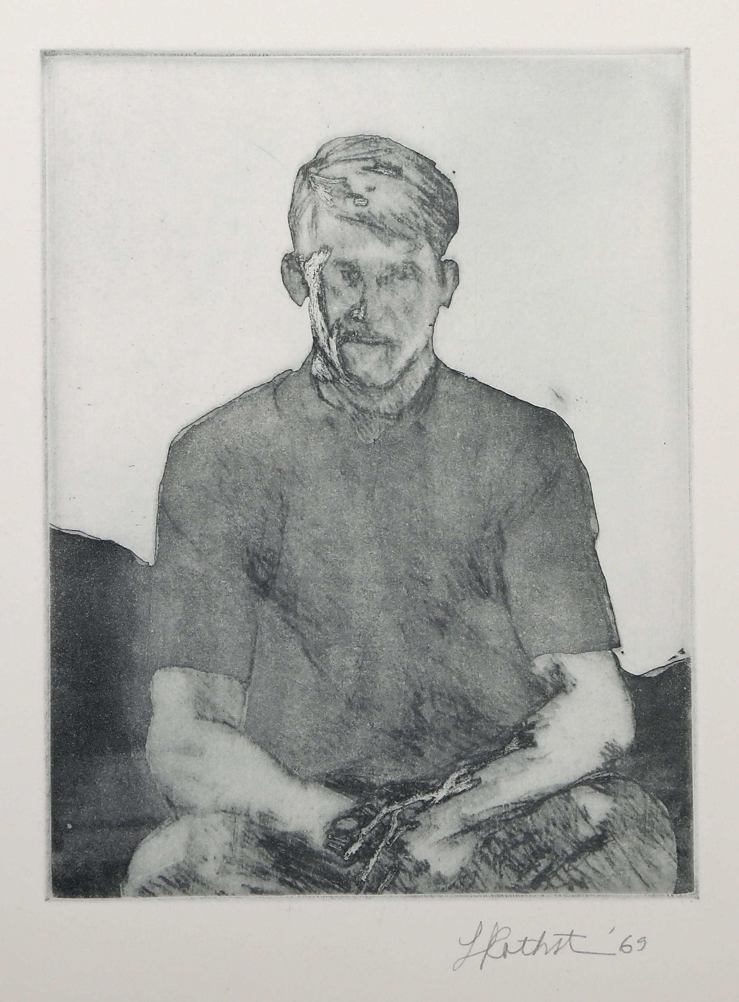 Lauren Rothstein, American - Day Portrait VIII, Portfolio:  Day Portraits, Year:  1968, Medium:  Etching on Italia paper, signed, numbered and dated in pencil, Edition:  14, Image Size:  6.5 x 5 inches, Size:  14 x 19 in. (35.56 x 48.26 cm) 