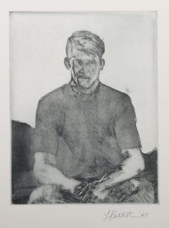 Ritratto del giorno VIII, acquaforte moderna di Lauren Rothstein