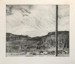 Landscape, Modern Etching by Lauren Rothstein