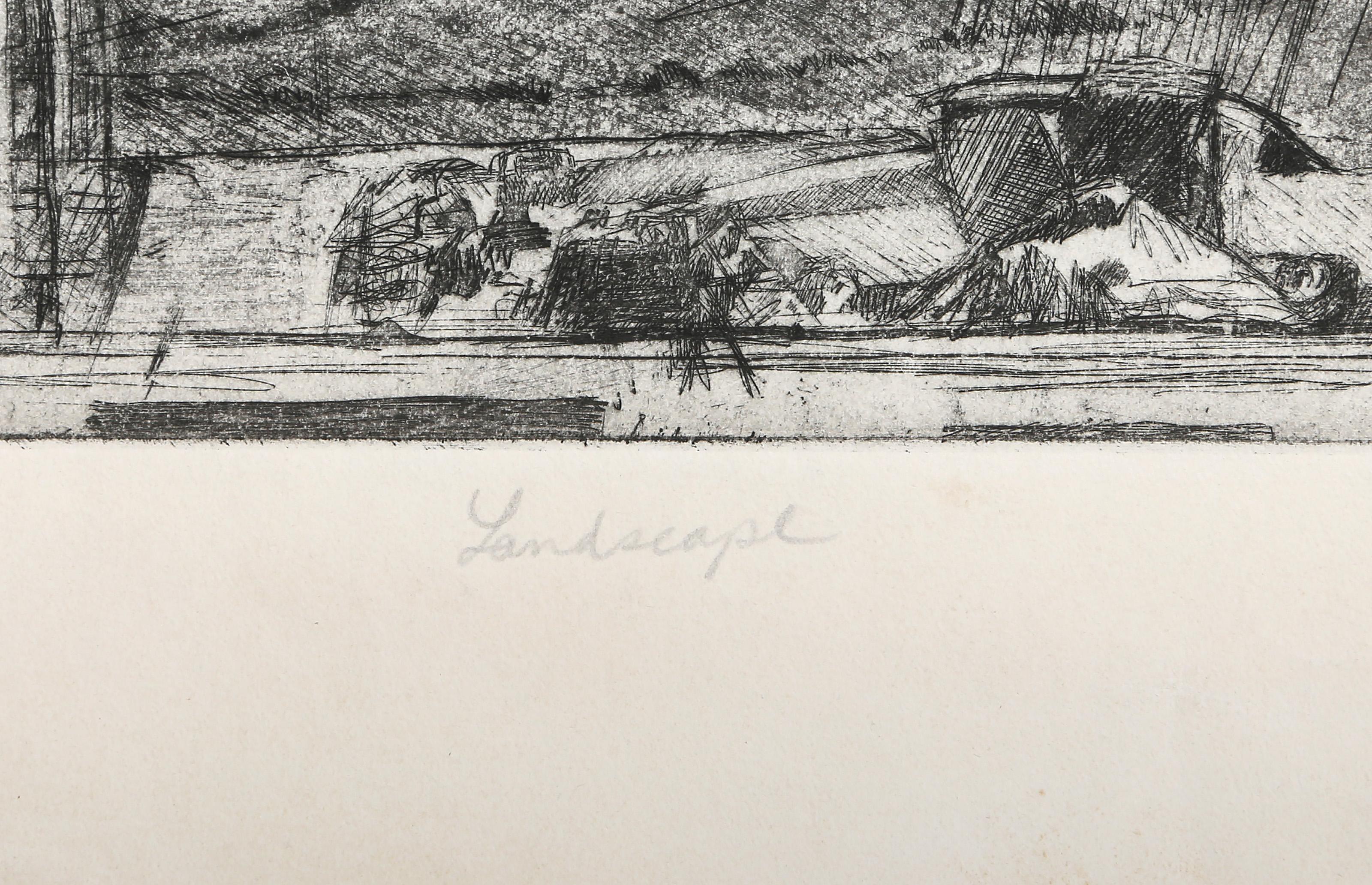 Landscape, Modern Etching by Lauren Rothstein For Sale 4