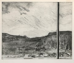 Landscape, Modern Etching by Lauren Rothstein