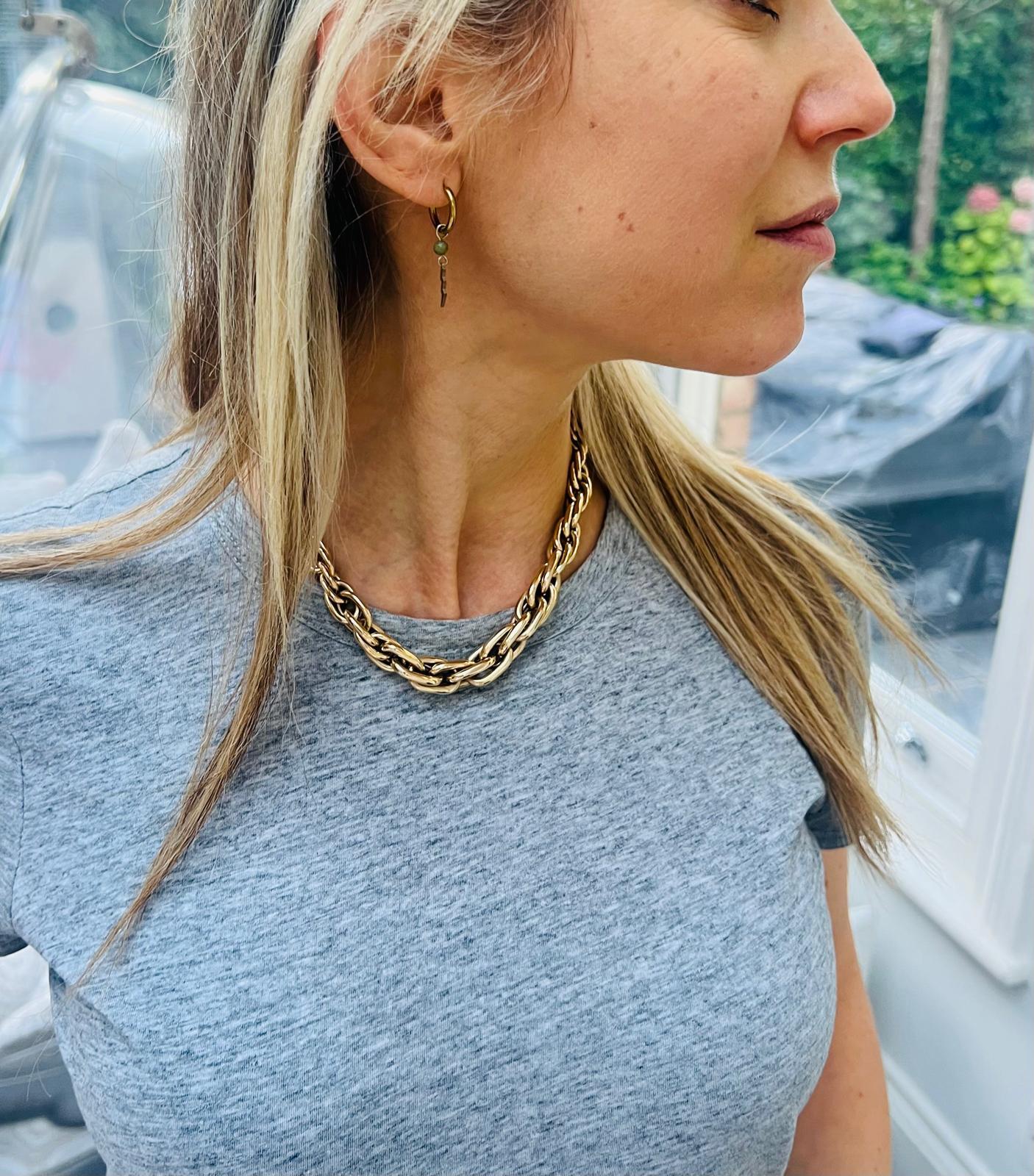 Lauren Rubinski - Collier en or 14ct à chaîne torsadée XL en vente 4