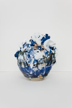 "Effervescence" - Sculpture abstraite en céramique émaillée de grès