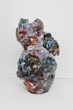 « Forme ailée » -  Sculpture abstraite en céramique émaillée