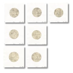 Set of 7 "Trace" Works (Drypoint Etchings, Mulberry Chine Colle on Rives BFK)