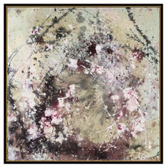 Laurence Amelie Original Painting Acrylic On Canvas Signed Flowers Framed Art