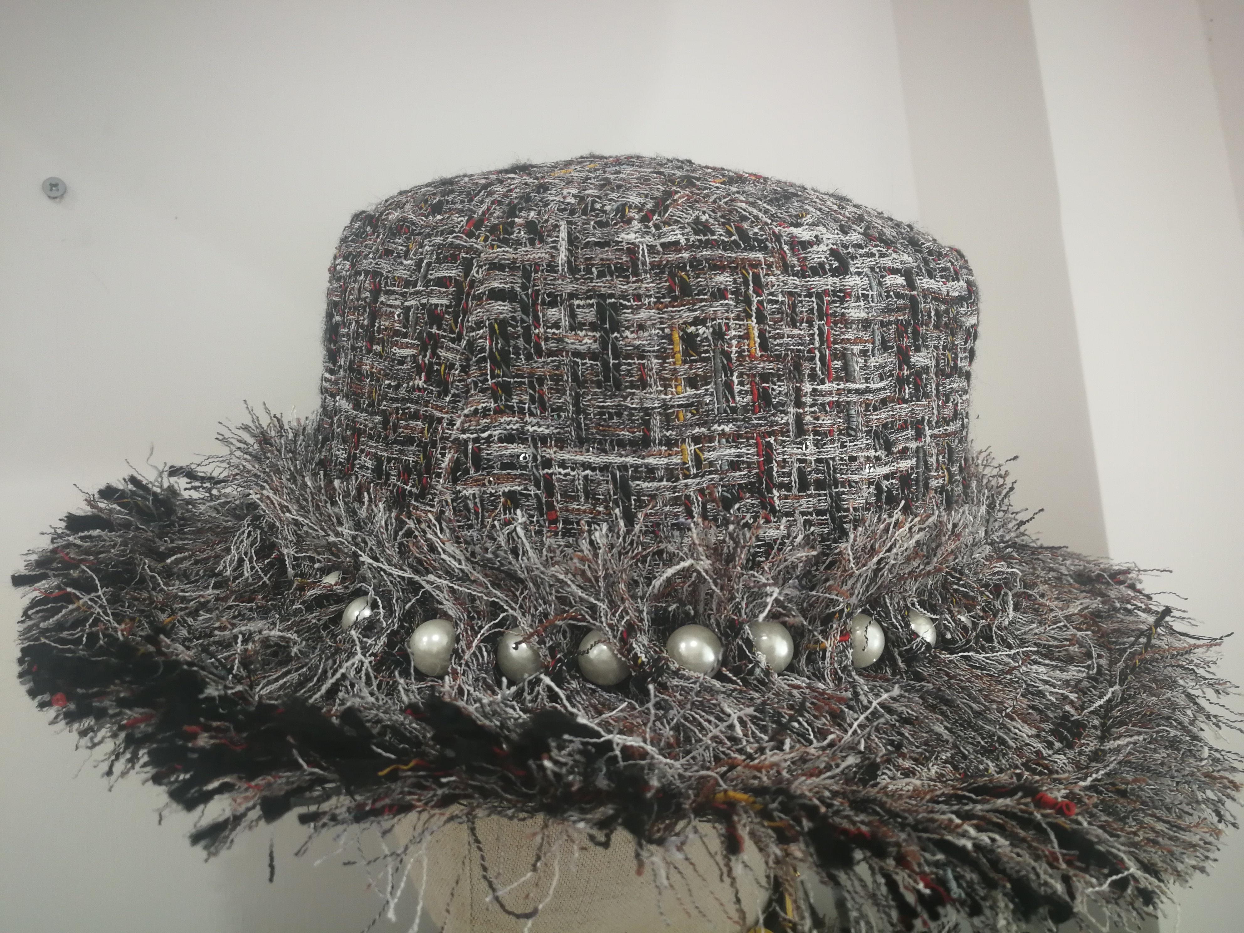 Laurence and Chico Grey Tweed Hat

embellished with pearls
