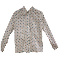 Laurence and Chico white fish cotton shirt