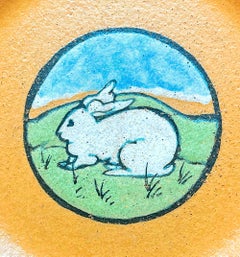"Laurence, " Arts and Crafts Piece with Rabbit by Saturday Evening Girls/Revere