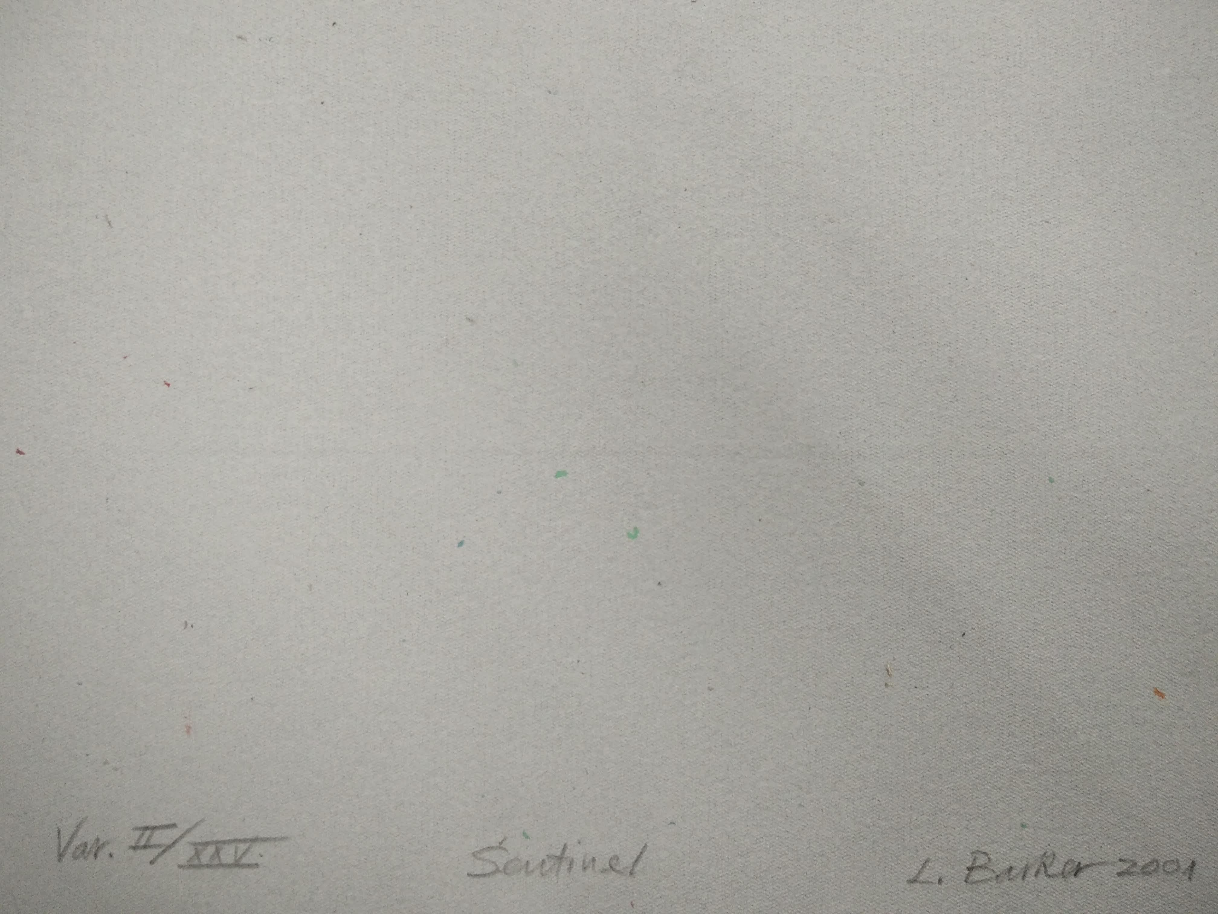 Untitled - Gray Abstract Print by Laurence Barker 