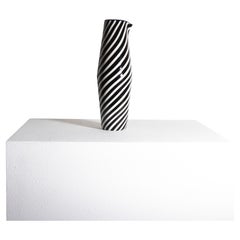 Laurence Brabant and Alain Villechange, White and brown carafe with lapis border