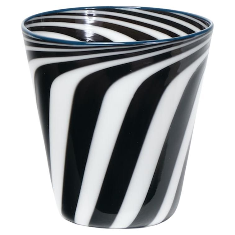 Laurence Brabant and Alain Villechange, White and grey tumbler with blue border