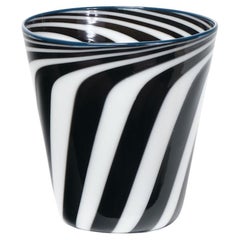 Laurence Brabant and Alain Villechange, White and grey tumbler with blue border