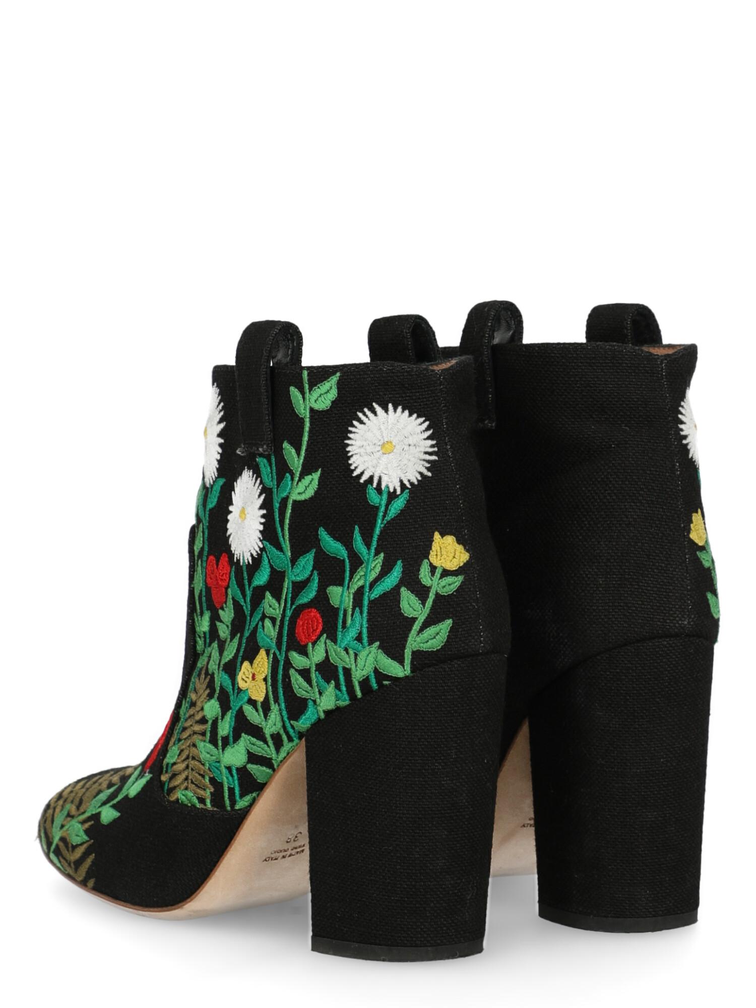 Laurence Dacade  Women   Ankle boots  Black, Multicolor Fabric EU 38 In Good Condition For Sale In Milan, IT